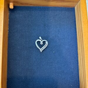 Sterling Silver Heart Pendant Necklace Charm - Silver Heart Pendant